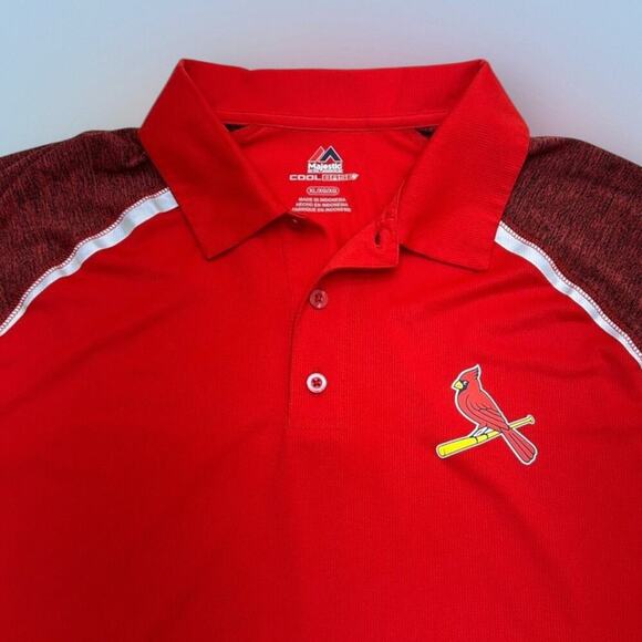 ST LOUIS CARDINALS Men’s XL Red COOLBASE Polo Shirt - Picture 1 of 4